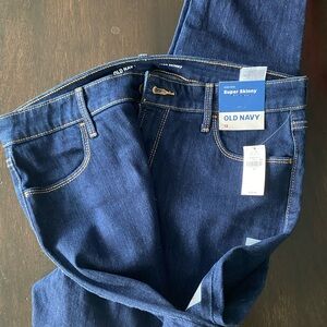 High Rise Super Skinny Jeans - Dark Blue